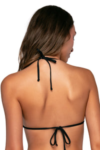 Back view of Swim Systems Black Kali Triangle Top