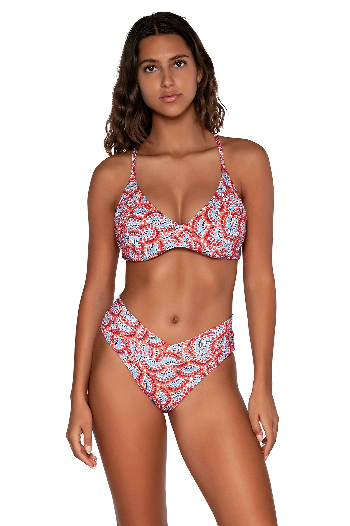 Front view of Swim Systems Good Karma Maya Underwire Top