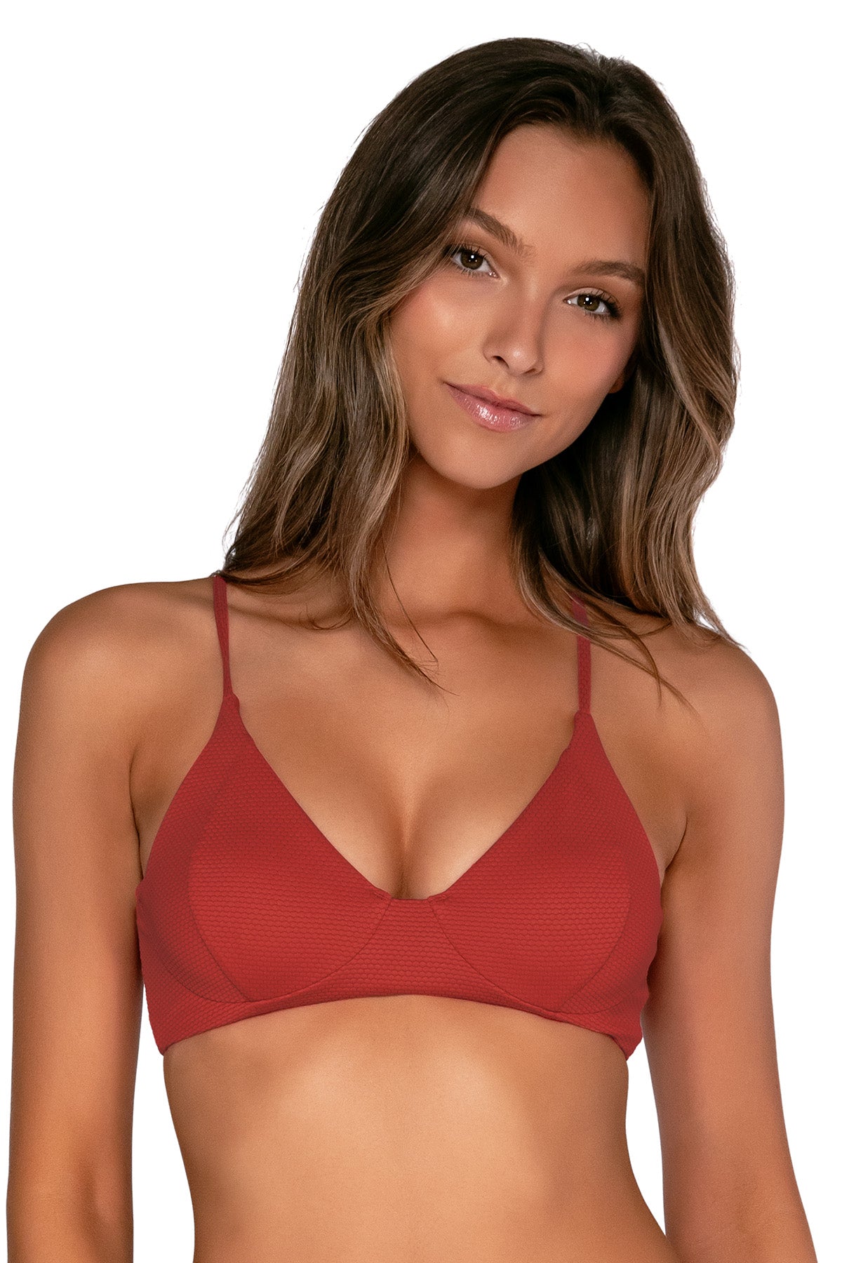 Front view of Swim Systems Cayenne Maya Underwire Top