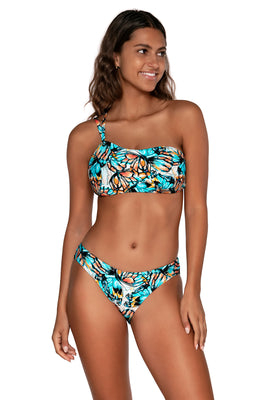 Front view of Swim Systems Pacific Grove Reese One Shoulder Top