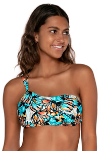 Front view of Swim Systems Pacific Grove Reese One Shoulder Top