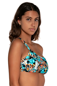 Side view of Swim Systems Pacific Grove Reese One Shoulder Top