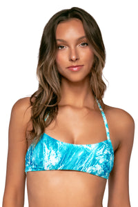Front view of Swim Systems Out to Sea Hanalei Halter Top