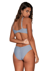 Back view of Swim Systems Monterey Hazel Hipster Bottom with matching Avila Underwire bikini top