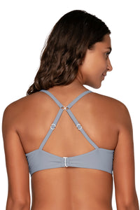 Back view of Swim Systems Monterey Avila Underwire Top showing crossback straps