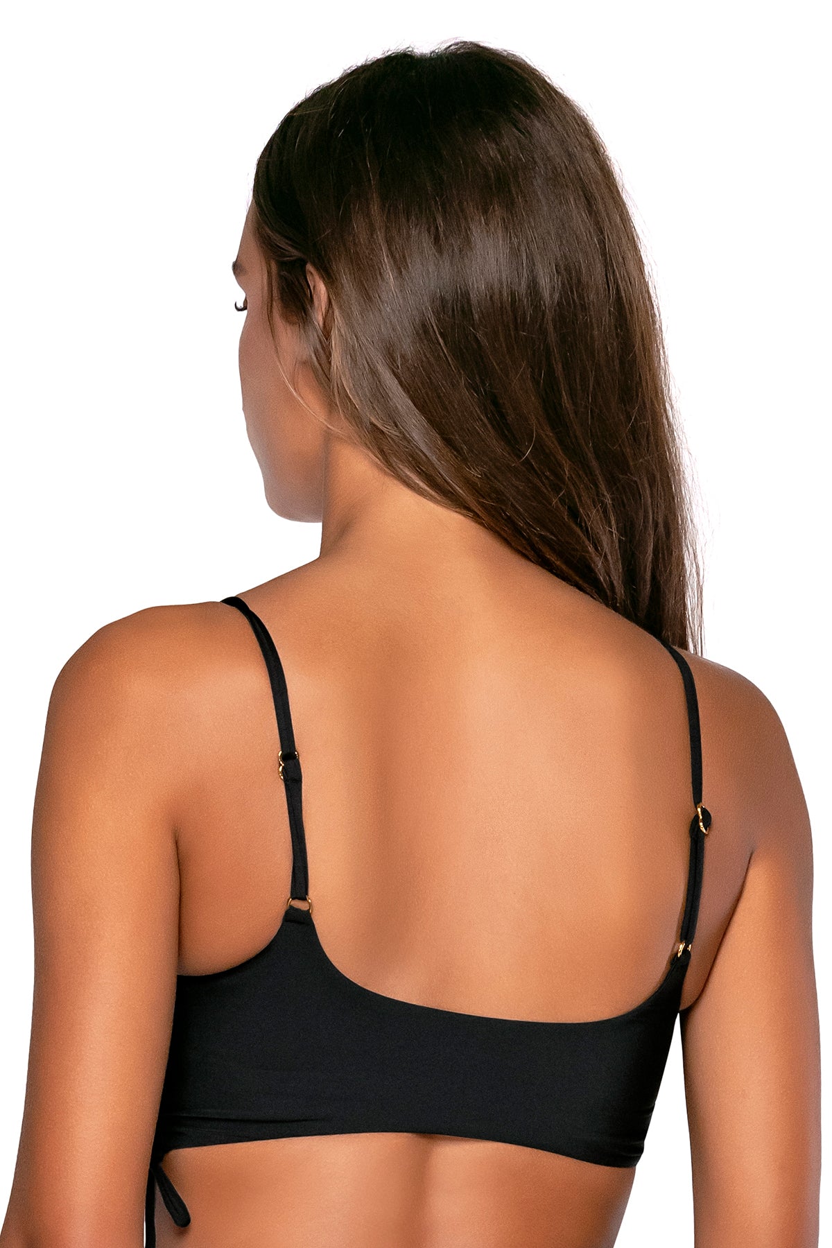 Back view of B Swim Black Out Adeline Top