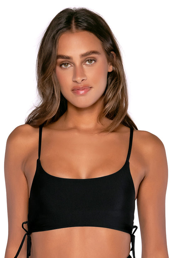 Front view of B Swim Black Out Adeline Top
