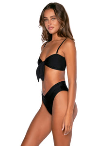 Side view of B Swim Black Out Eloise Top