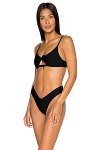 Side view of B Swim Black Out Daybreak Top
