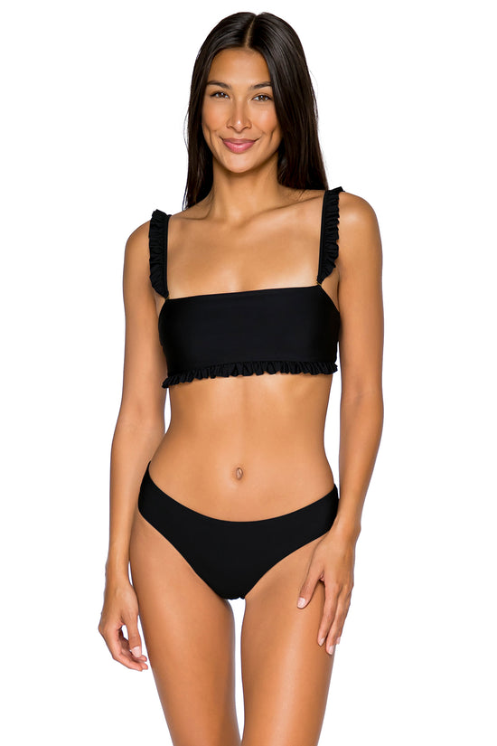 Front view of B Swim Black Out Barbados Bandeau