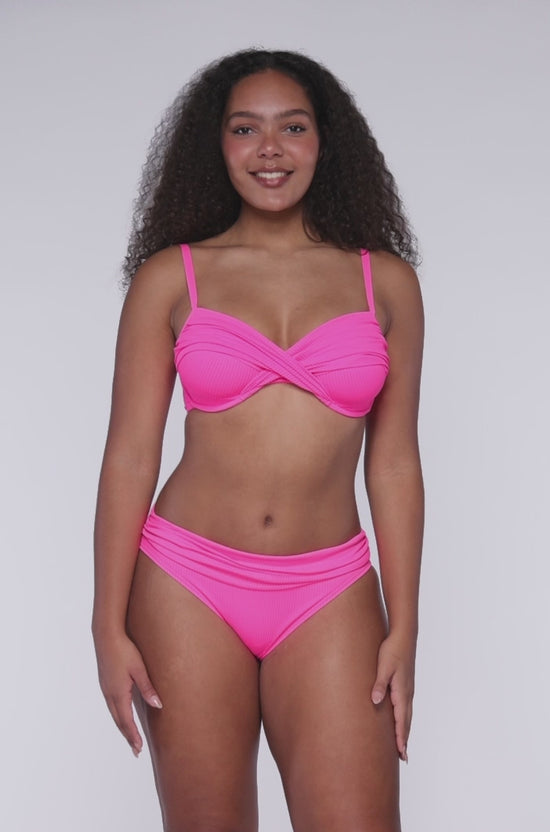 Sunsets Neon Pink Crossroads Underwire Top
