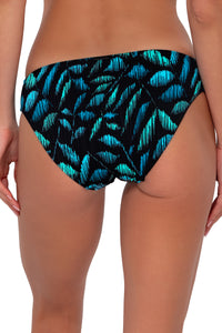 Back pose #1 of Gigi wearing Sunsets Cascade Seagrass Texture Audra Hipster Bottom
