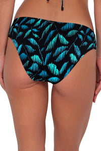 Back pose #1 of Gigi wearing Sunsets Cascade Seagrass Texture Collins Hipster Bottom