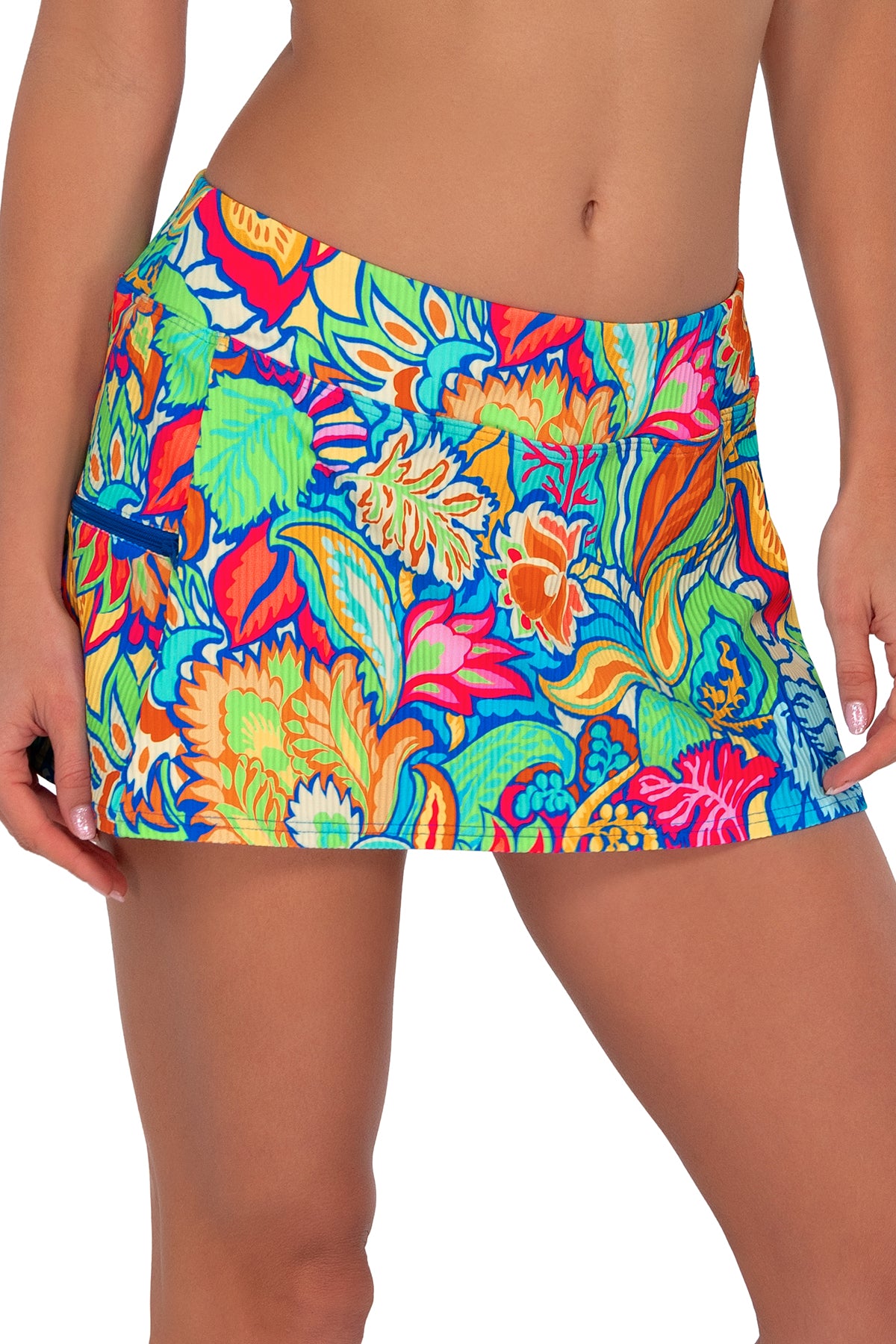 Fiji Sandbar Rib Sporty Swim Skirt | Activewear Skort | Sunsets ...